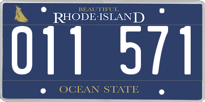 RI license plate 011571