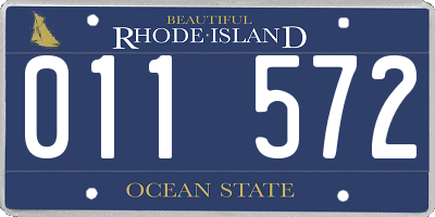 RI license plate 011572