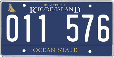 RI license plate 011576