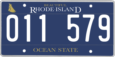 RI license plate 011579