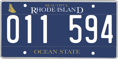 RI license plate 011594