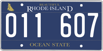 RI license plate 011607