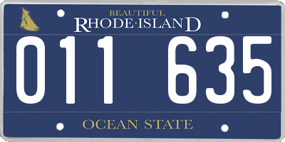 RI license plate 011635