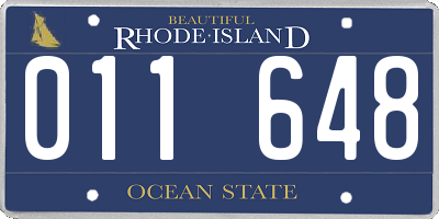 RI license plate 011648