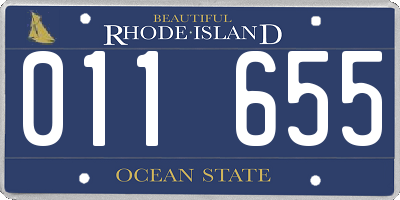 RI license plate 011655