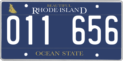 RI license plate 011656