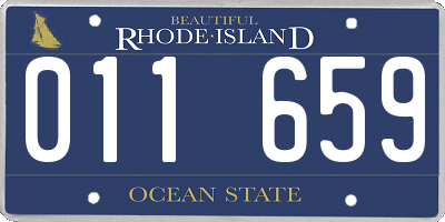 RI license plate 011659