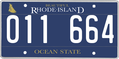 RI license plate 011664