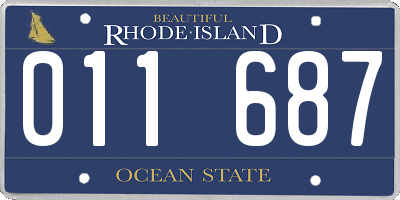 RI license plate 011687