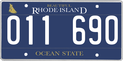 RI license plate 011690