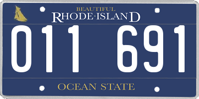 RI license plate 011691