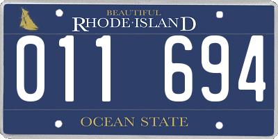 RI license plate 011694