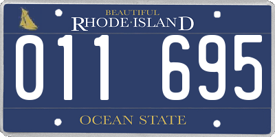 RI license plate 011695