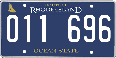 RI license plate 011696