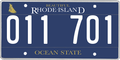 RI license plate 011701