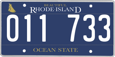 RI license plate 011733
