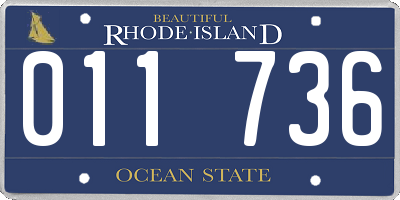 RI license plate 011736