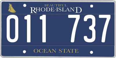 RI license plate 011737