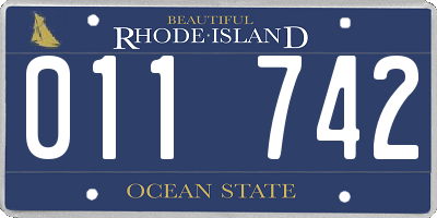 RI license plate 011742