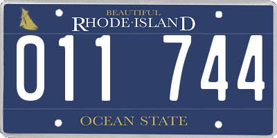 RI license plate 011744