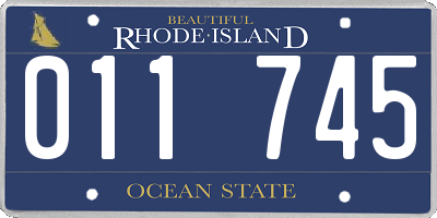 RI license plate 011745