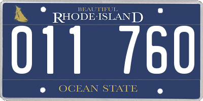 RI license plate 011760