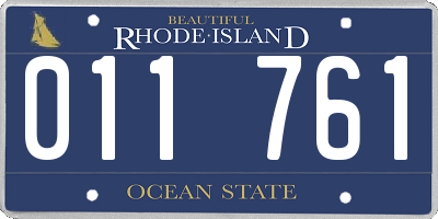 RI license plate 011761