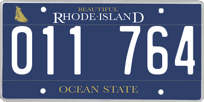 RI license plate 011764