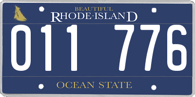 RI license plate 011776