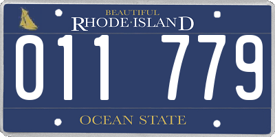 RI license plate 011779