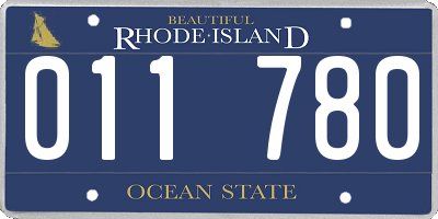 RI license plate 011780