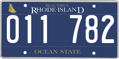 RI license plate 011782