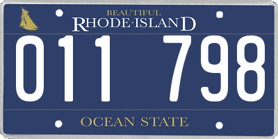 RI license plate 011798