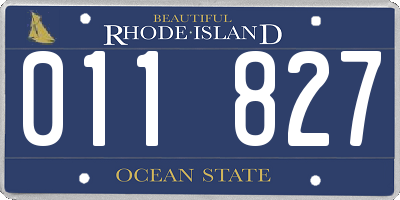 RI license plate 011827