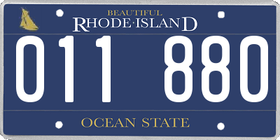 RI license plate 011880