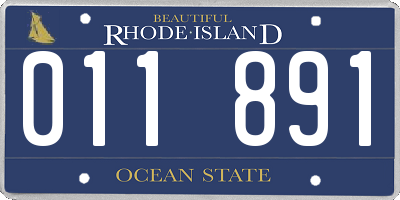 RI license plate 011891