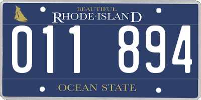 RI license plate 011894