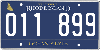 RI license plate 011899