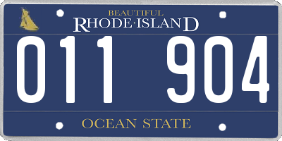 RI license plate 011904