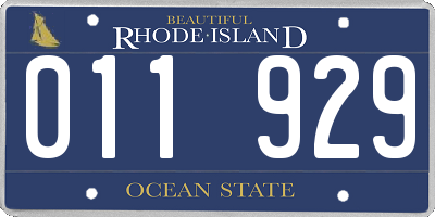 RI license plate 011929