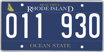 RI license plate 011930