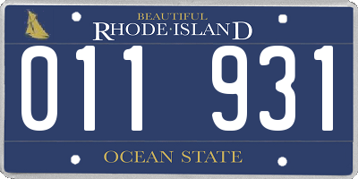 RI license plate 011931