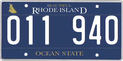 RI license plate 011940