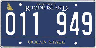 RI license plate 011949