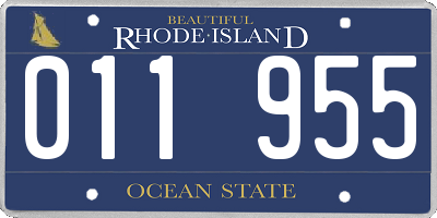 RI license plate 011955