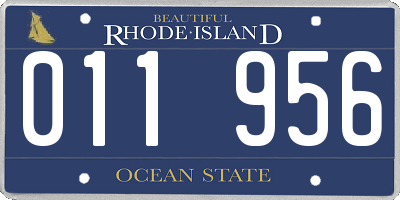 RI license plate 011956