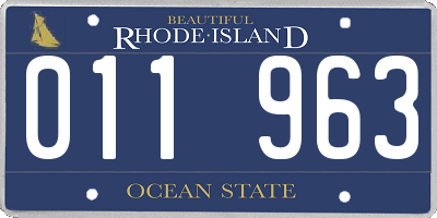 RI license plate 011963