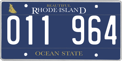 RI license plate 011964