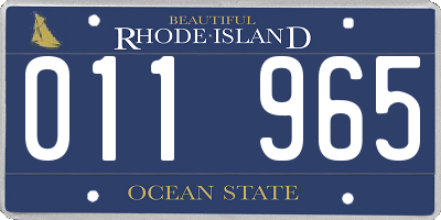 RI license plate 011965