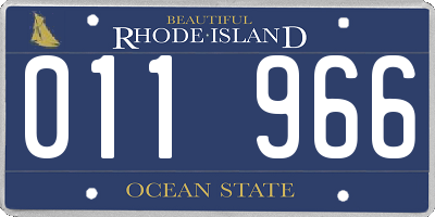 RI license plate 011966